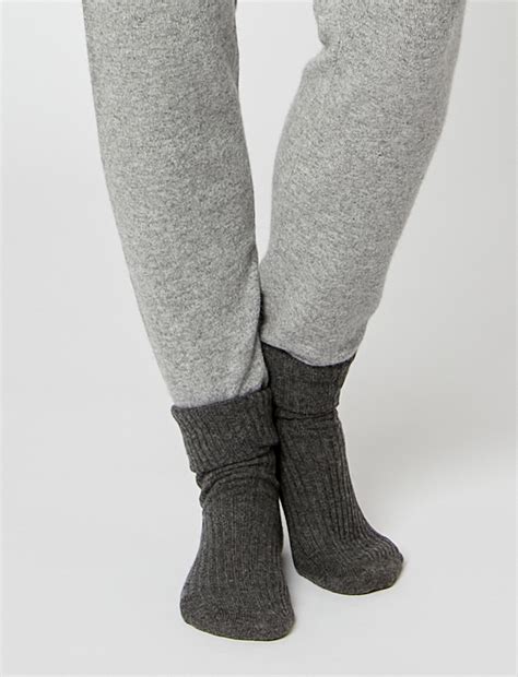 Slate Gray Silk Socks .